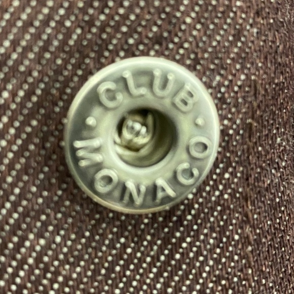 NWOT CLUB MONACO Cropped Denim Aubergine Vampire Diaries Goth Edgy Jacket XS - Picture 12 of 16